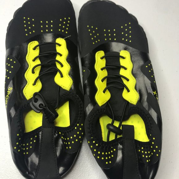 Sport X black and yellow water shoes size 40 - Picture 5 of 6